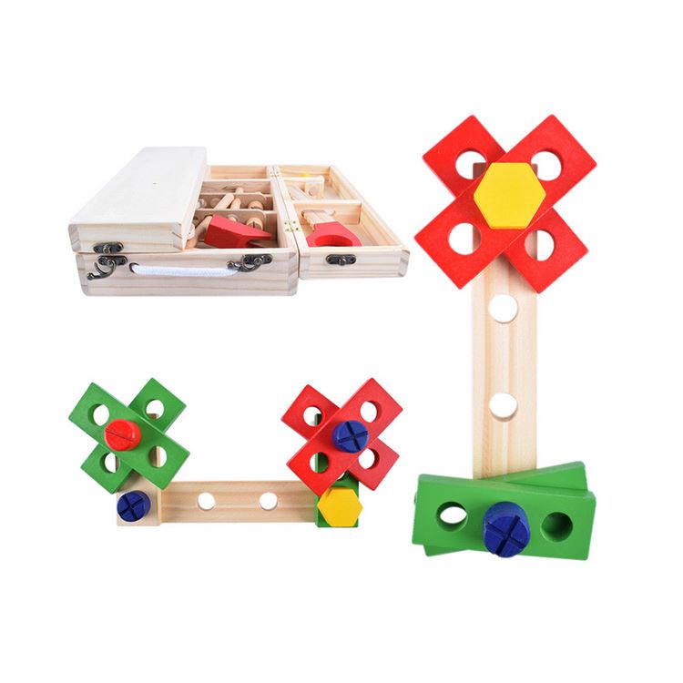 2020 New Educational Multifunction Kids Toys Pretend Blocks Assembly Kit Wooden &amp; Plastic Construction Tools Ages 3+ Toysrunner