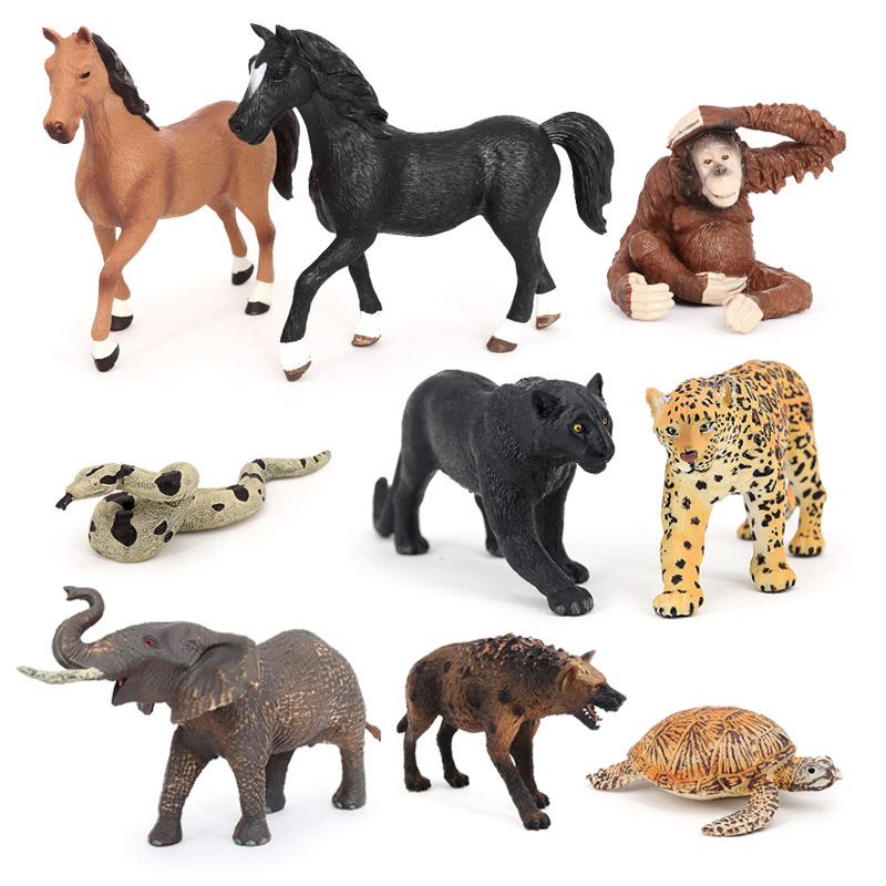 Wholesale Education Animal Toys PVC Realistic Jungle Sea Farm Animal Figurines Set Action Horse Toy