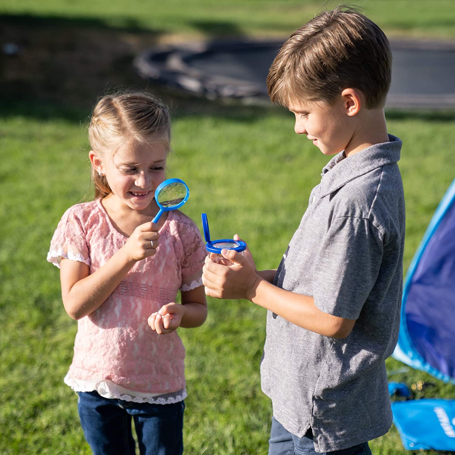 Kids Camping Set Toys Includes Pop up Play Tent, Camping Gear Tools Adventure Gift Set for Boys and Girls