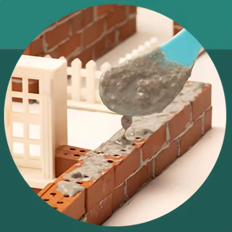 Children's DIY Plastic Reusable STEM Assemble House Pretend Cement Brick Construction Set Block Toys Construction Toys for Kids