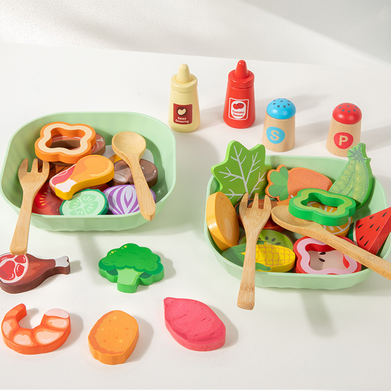 New Arrivals Educational Plastic Kitchen Shara Toy Set Simulation Pretend Play DIY Vegetable Food Game for Preschool Kids Boys