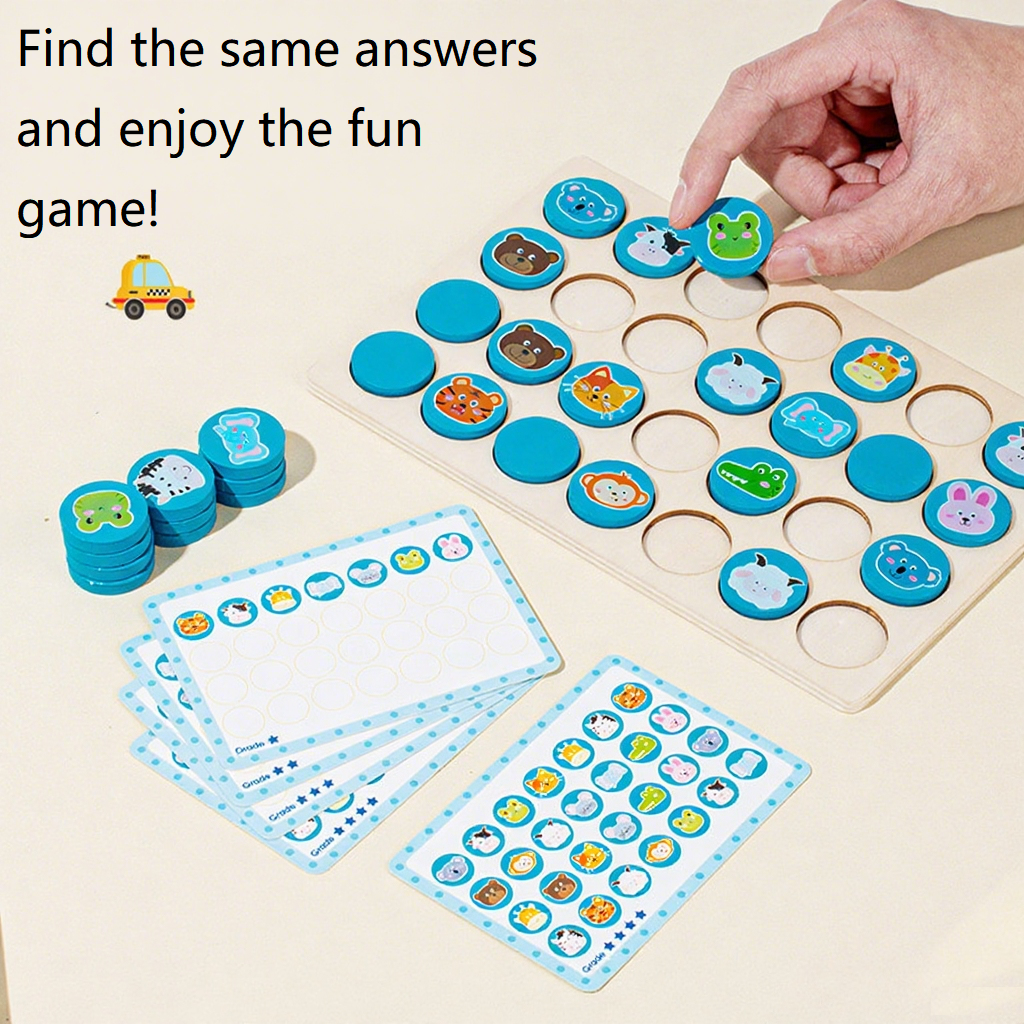 Hot New Children's Wooden Career Pairing Battle Toy Interactive Parent-Child Game Educational Matching Playing Toys CPC