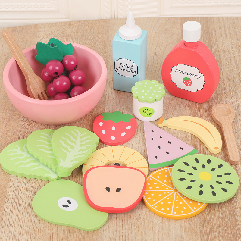 Household Play Kitchen Toy Role-playing Boy and Girl Birthday Gift Hamburgers with a Combination of Vegetables and Fruits