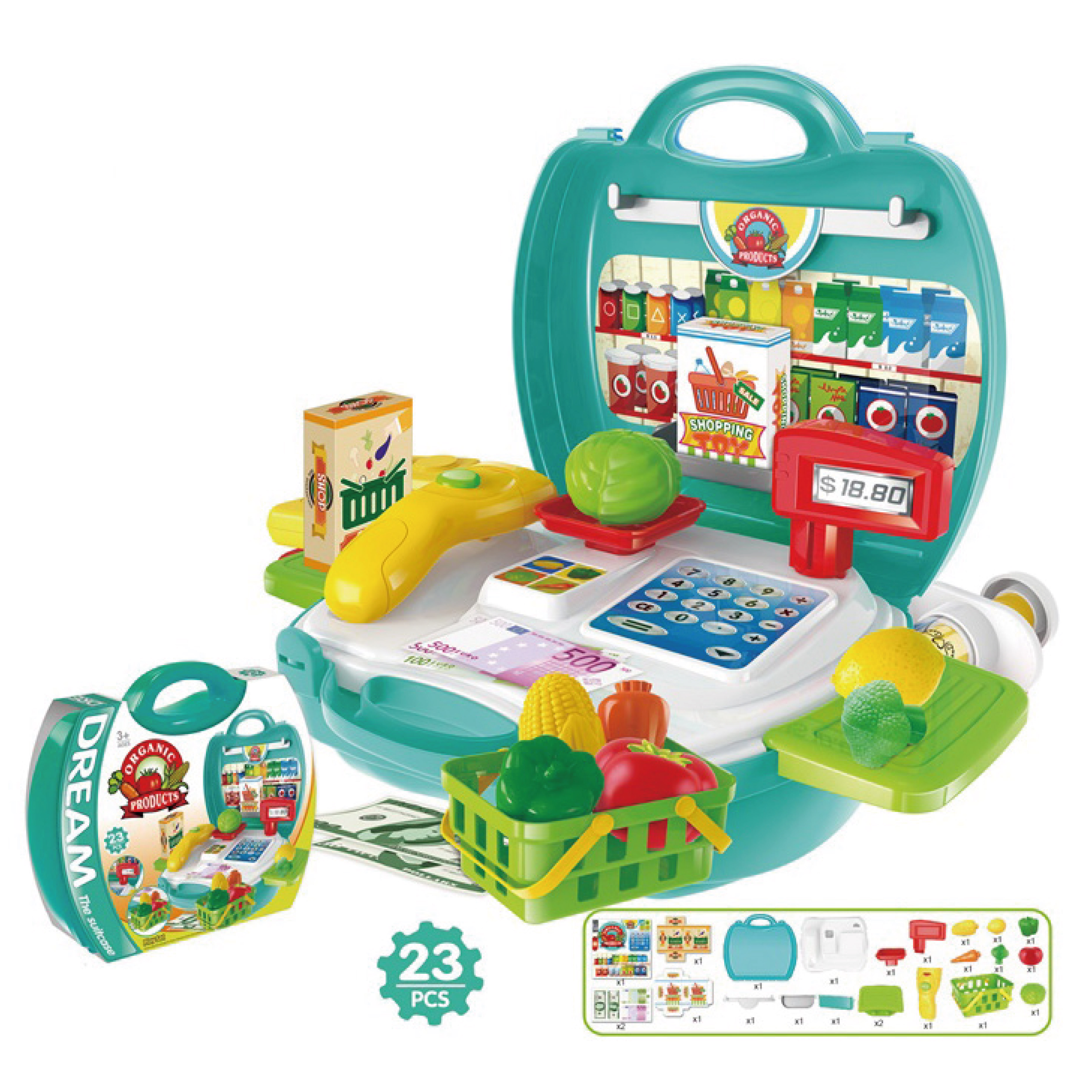 Ce Certified Fashion Eco-friendly Non-toxic Super Market Fruit and Vegetable Educational Pretend Play Toy Kids Plastic Toy/