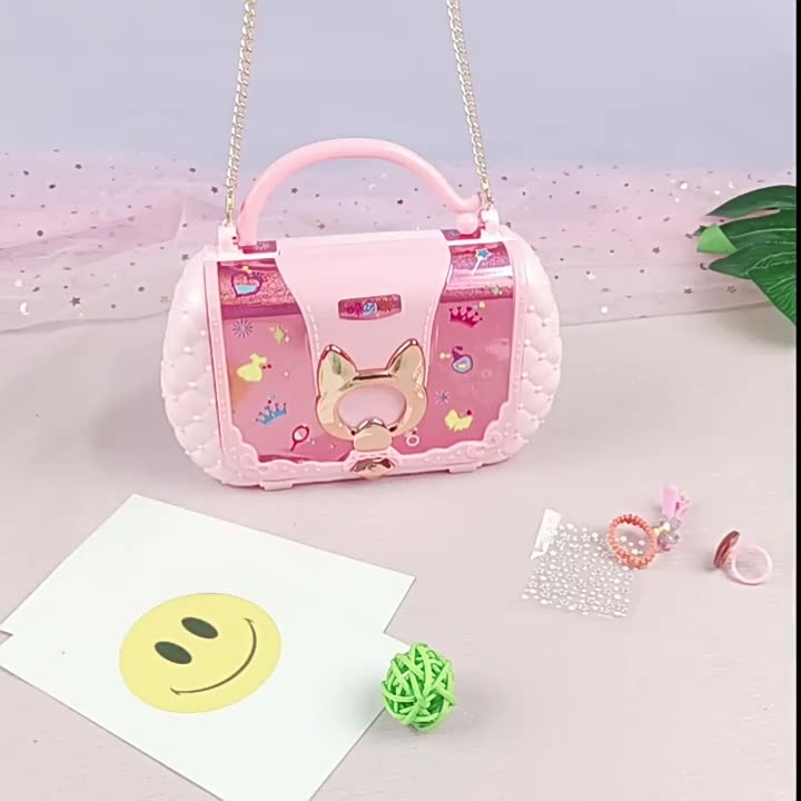 Children's Playhouse Portable Beauty Makeup Set Washable Girl Birthday Gift Princess Handheld Box Cosmetics Toy