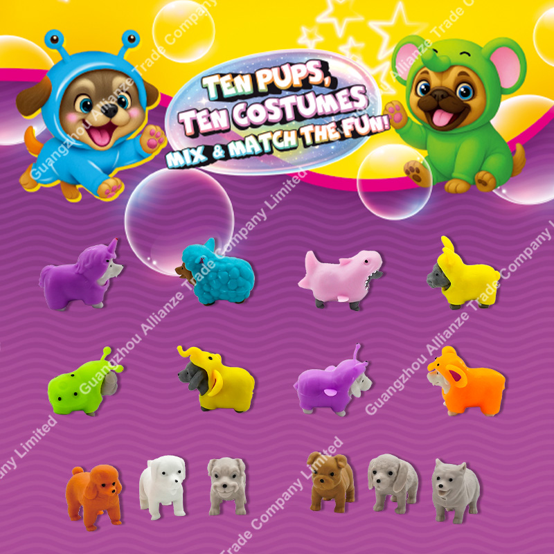 Stretch Stress Relief Toy Pretend Play Toy Cute Shark Unicorn Elephant Clothes Animal Dress up Party Kawaii Dog Squeeze Toy