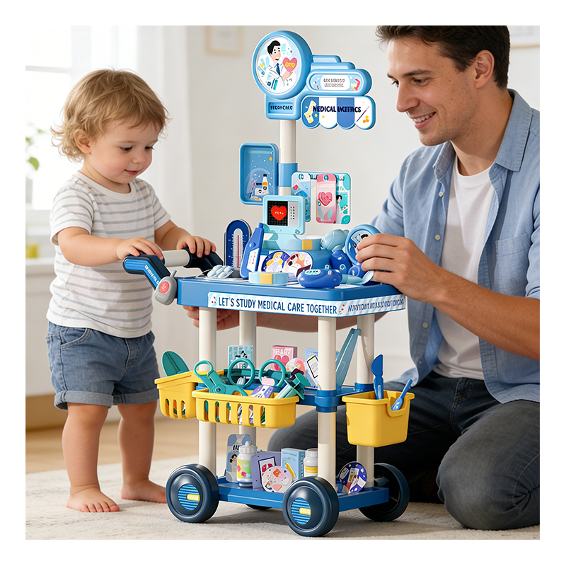 TOYSRUNNER DRTS0318 Toddler Medical Toy Set PVC Kids Doctor Tools Pretend Play Hospital Clinic Educational Role Playing Learning