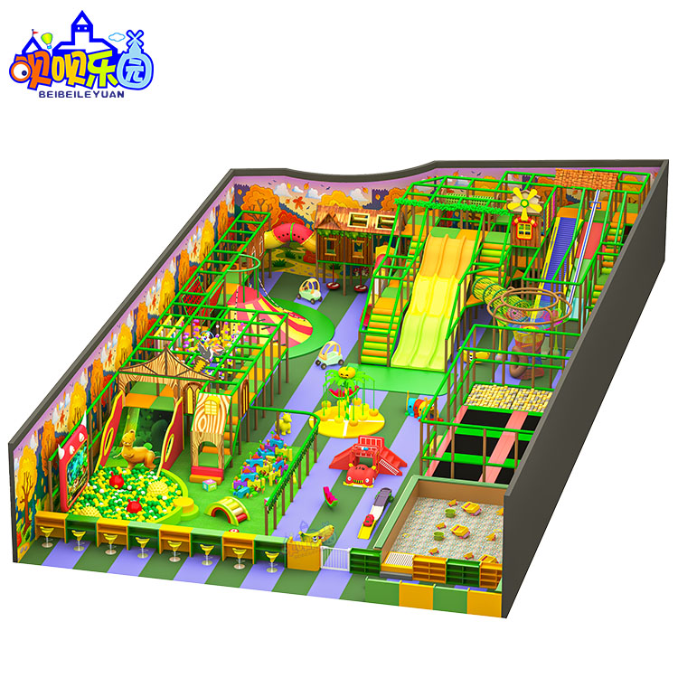 Naughty Castle Indoor Playground Equipment Kids Foam-Padded Combination Playhouse for Shopping Malls and Children's Play Areas