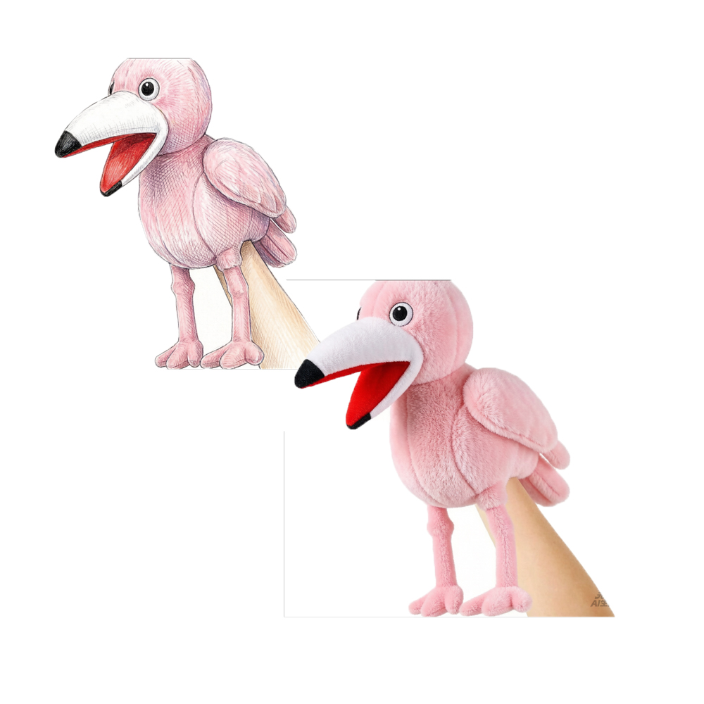 Animal Hand Puppets Bird Plush Puppet Toys Role-Play Puppets for Kids Storytelling Imaginative Pretend Play Teaching Preschool
