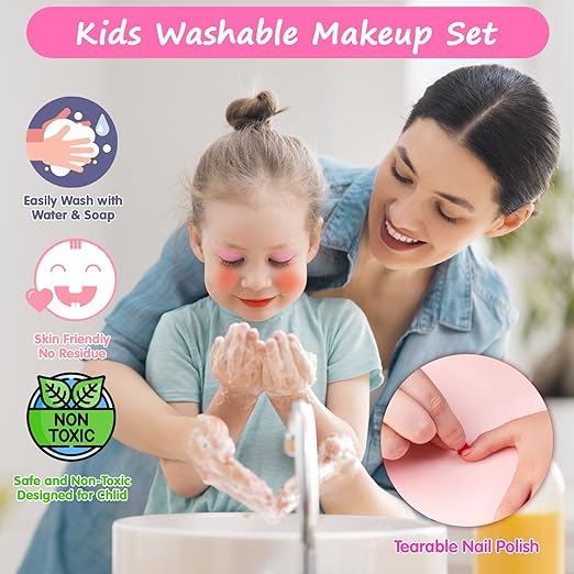 Wholesale Children's Cosmetics Girls' Makeup Toy Princess Handbag Lipstick Nail Polish Makeup Bag Set Pretend Play Gift