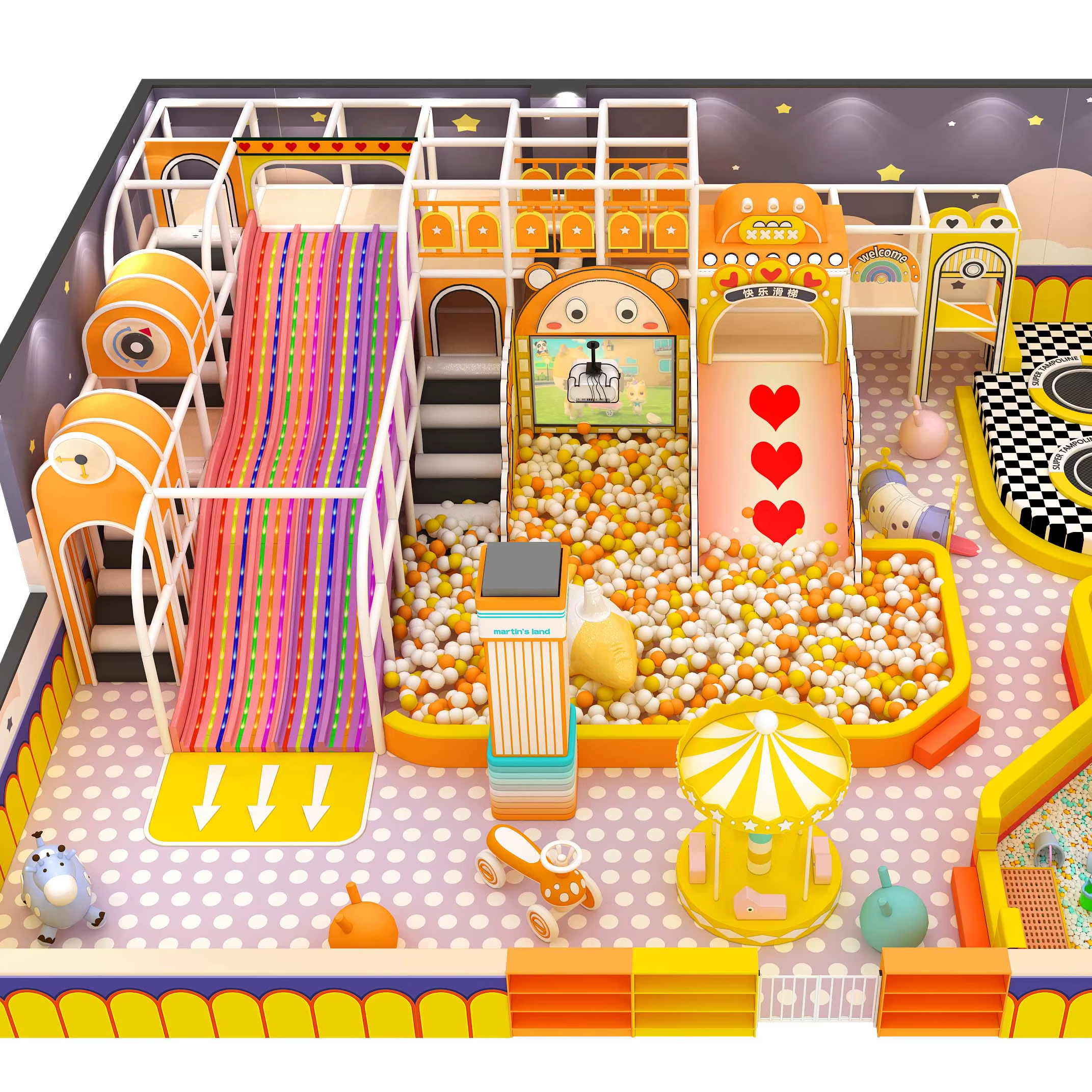 Customized Soft Play Equipment with Slide for School &amp; Shopping Malls Children's Play Equipment