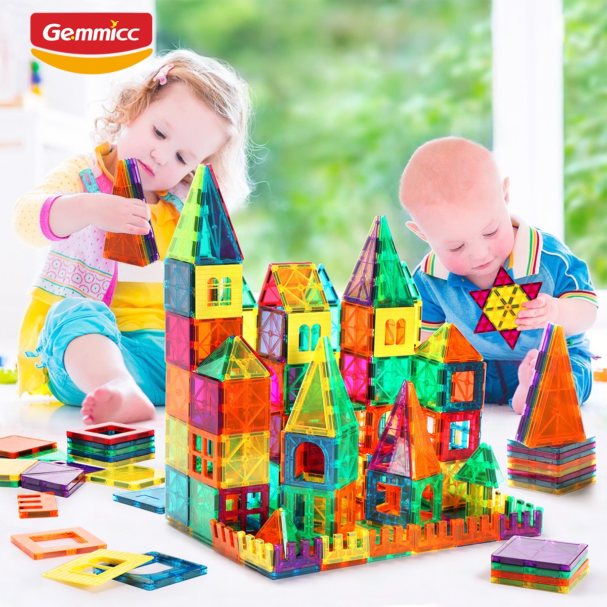 Gemmicc Creative Educational Toys Construction Game Magnetic Building Blocks Set