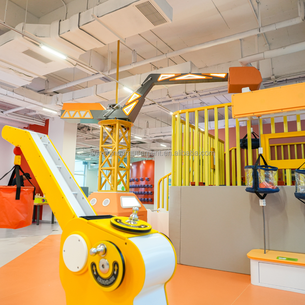 Construction Site Theme Pretend Builder Game House Soft Indoor Playground Equipment Kids Role Play