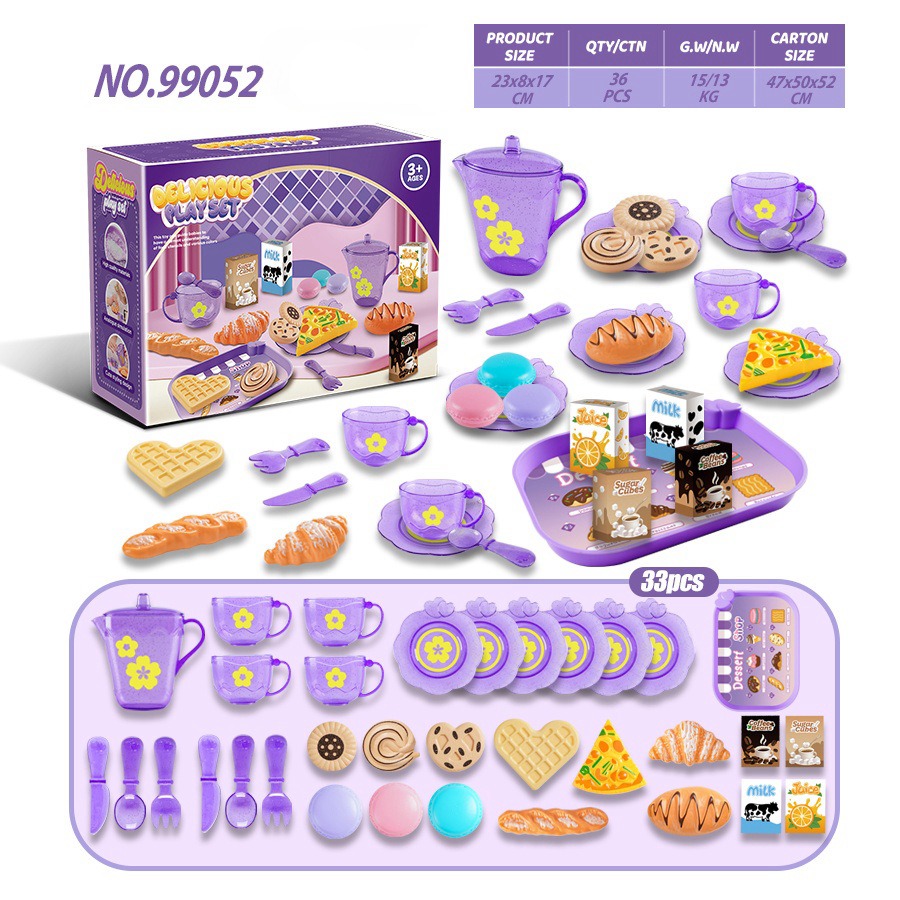Children's Plastic Play House Pretend Kitchen &amp; Food Toys Game Play Set Toys Kitchen Toys for Kids