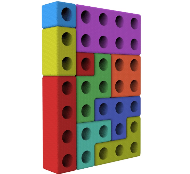 134 PCS DIY Building Jumbo EVA Foam Toys Unisex Soft Constructor Model Educational Block Set for Toy Construction