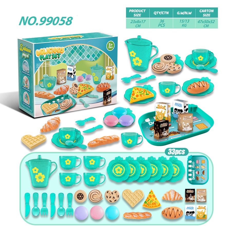 Children's Plastic Play House Pretend Kitchen &amp; Food Toys Game Play Set Toys Kitchen Toys for Kids