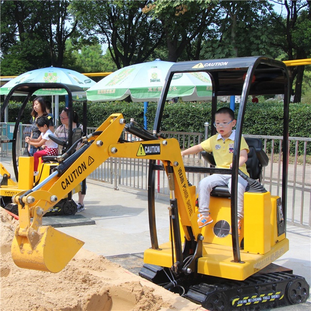 China Supplier VEKAIN Kids Mini Electric Kids Excavator Rides Amusement Park Rides Kids Toy Games Electric Mini Excavator