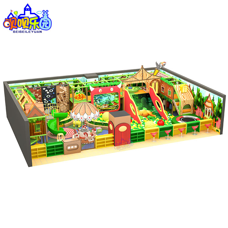 Naughty Castle Indoor Playground Equipment Kids Foam-Padded Combination Playhouse for Shopping Malls and Children's Play Areas