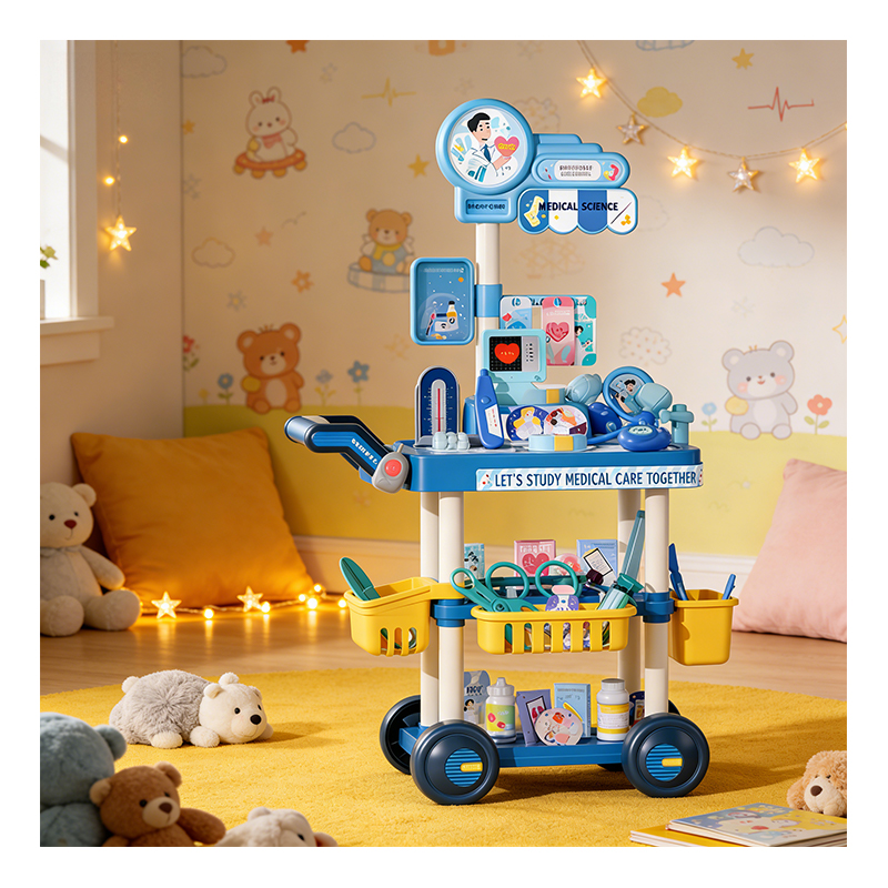 TOYSRUNNER DRTS0318 Toddler Medical Toy Set PVC Kids Doctor Tools Pretend Play Hospital Clinic Educational Role Playing Learning