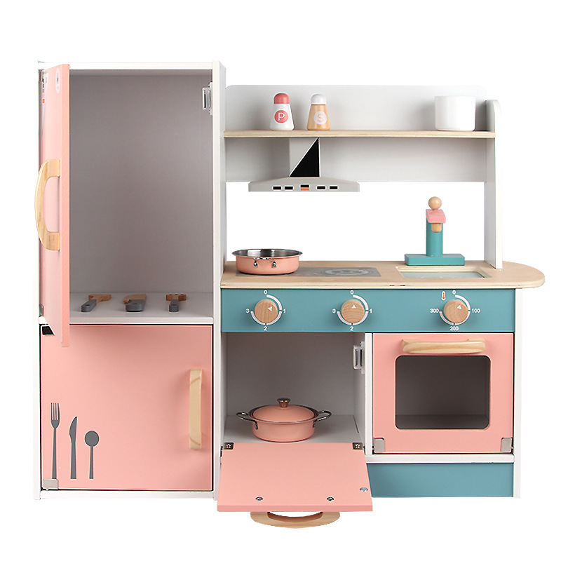 Hot Sale Children's Kitchens Cooking Toy of Pre-School Education Wooden Kitchen Set for Kids