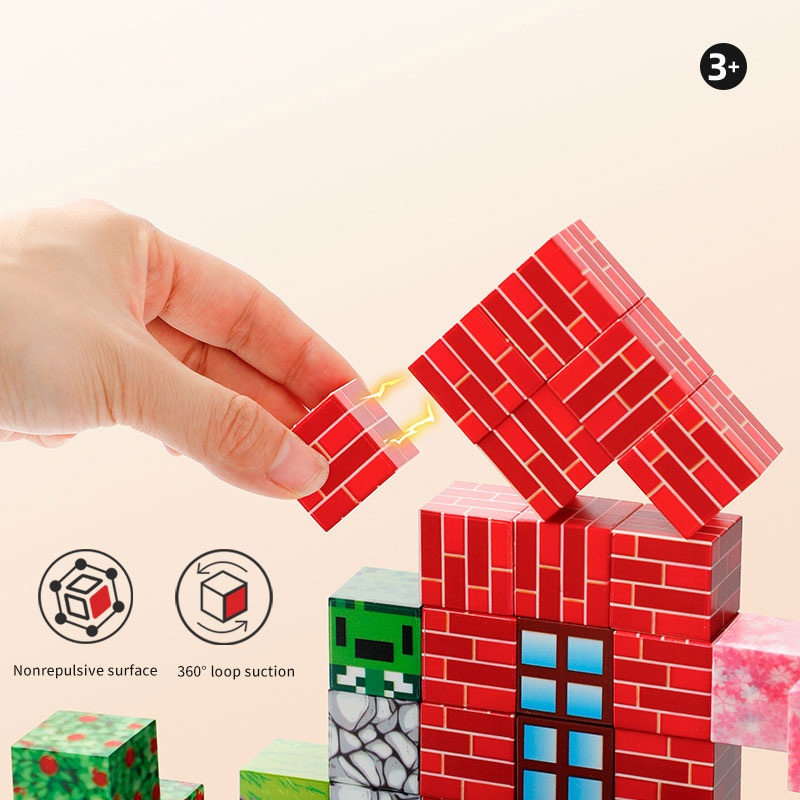 Magnetic Cube Magnet Brick Toys "Forest Adventure" DIY Assembly Creative Combination Block Model Building Toys