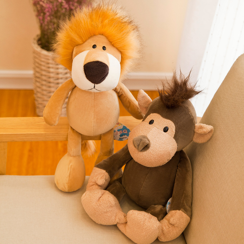 8-inch Forest Jungle Animal Plush Toy Cartoon Tiger Lion Elephant Figure Mini Doll Claw Machine Kid Gifts