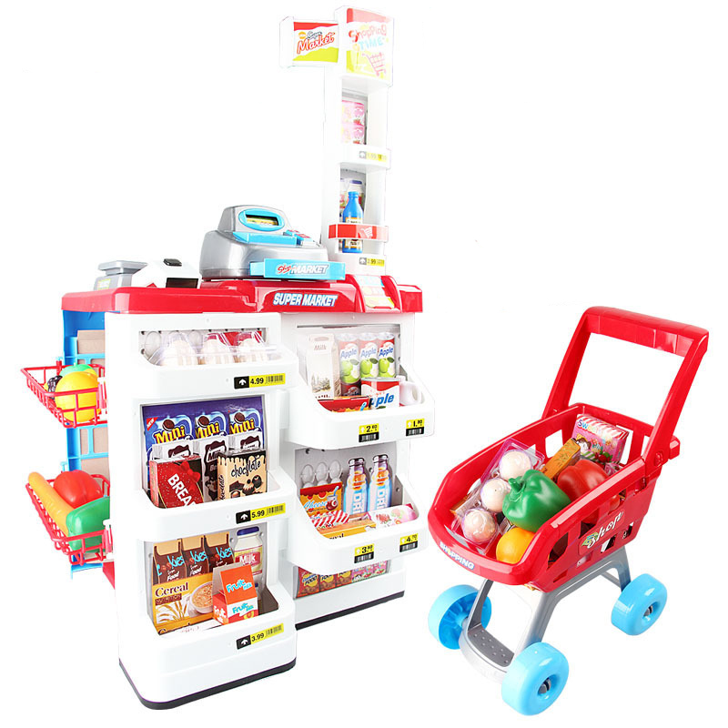 2024 Newest Girls Toys Kid Pretend Play Set Home Supermarket Toys