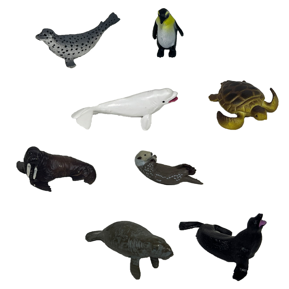 Latest Mini Suitcase Animals Figures Toys Realistic Jumbo Wild Zoo Animals Figurines Plastic Animals Play Set for Kids Toddlers