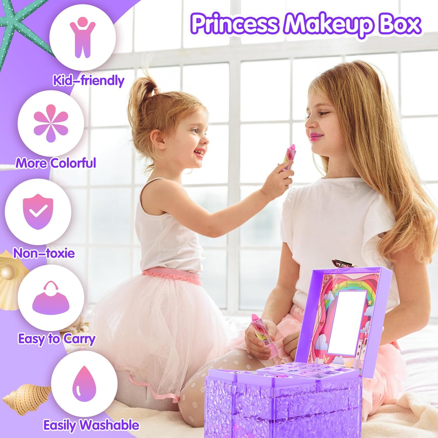 Princess DIY Luxury Cosmetics Play Game Kit Girls Makeup Toy for Kids Pretend Play Beauty Fashion Toys