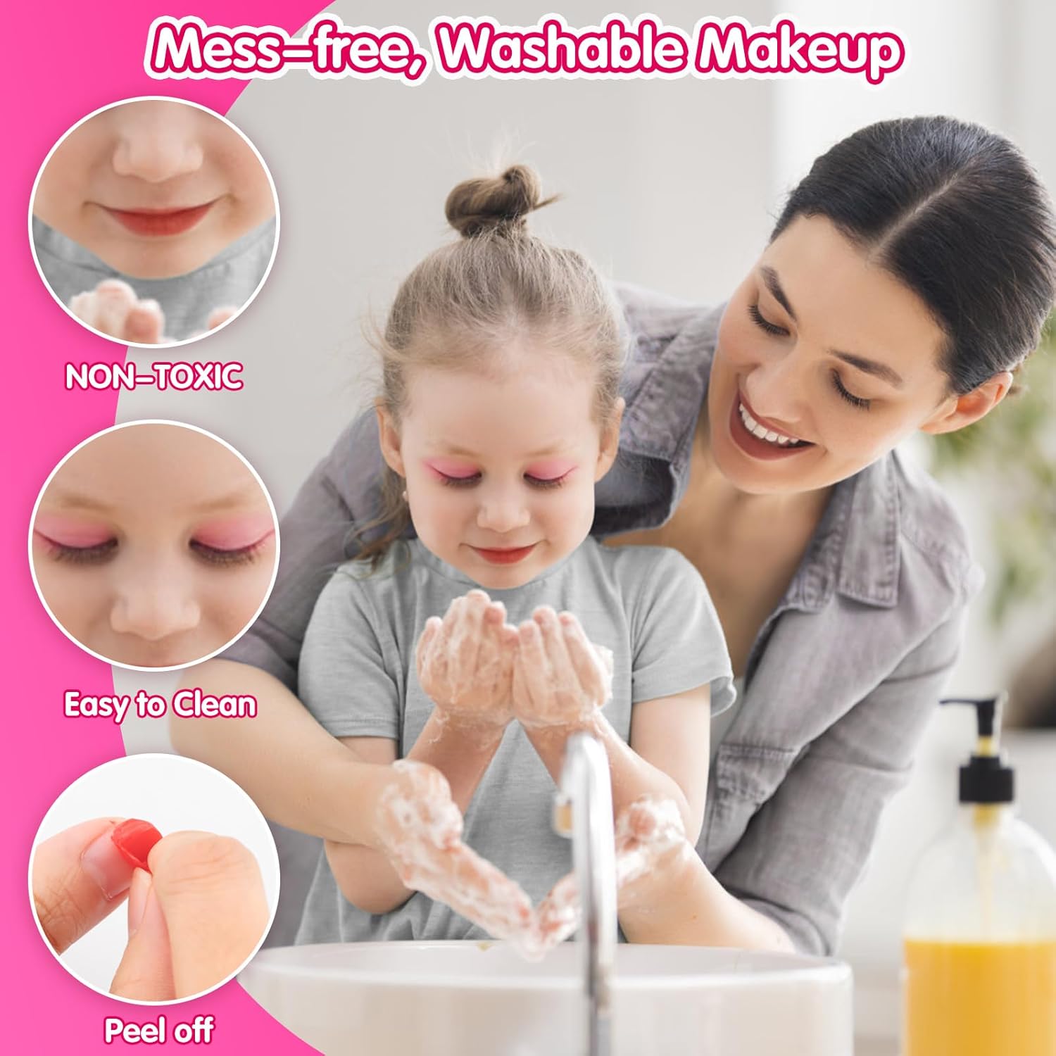 Beautiful Crystal Cosmetic Case Pretend Play Girls Washable Kid Makeup Toys Kit Beauty Fashion Toys Makeup Box for Children