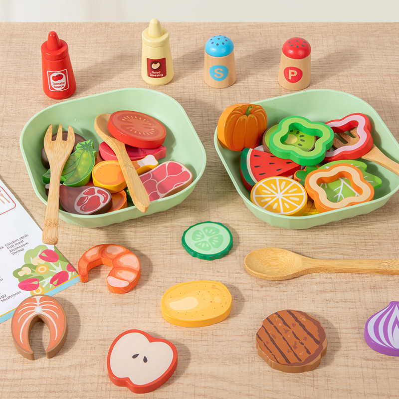 New Arrivals Educational Plastic Kitchen Shara Toy Set Simulation Pretend Play DIY Vegetable Food Game for Preschool Kids Boys