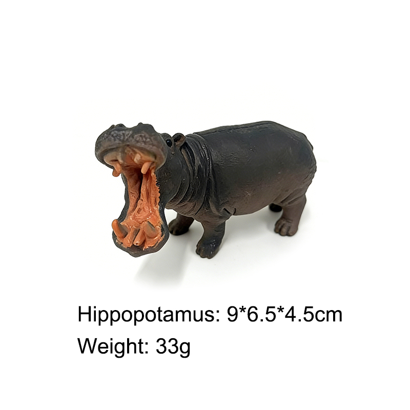 Wholesale Hollow PVC Simulation Wild Animal Statue Model Figures Mini Animal Toys Children Toy