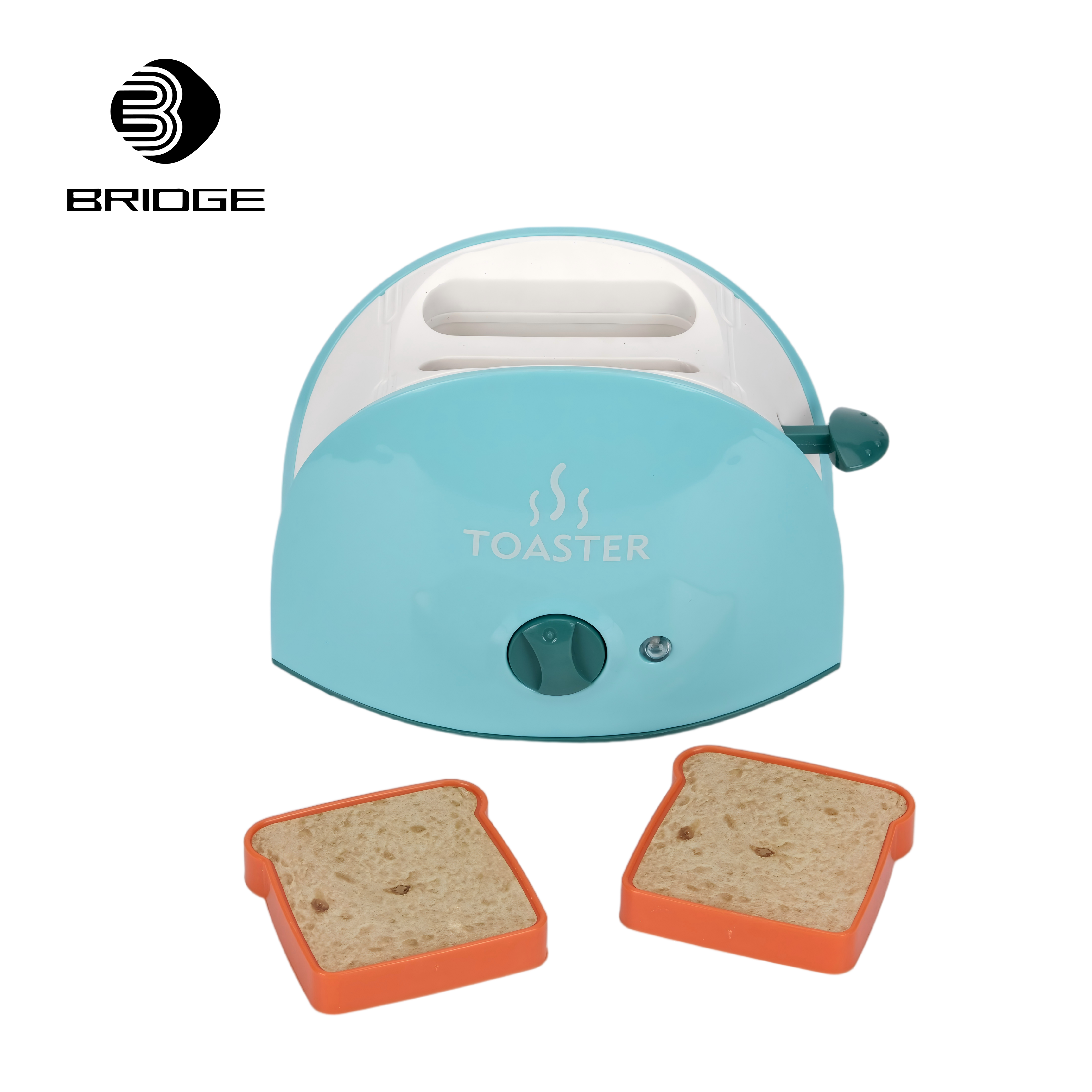 Bridge Home Plastic Kids Pretend Play Kitchen Bread Maker Toy Lights Educational Cooking Set for Toddlers Girls Boys Alkaline AA