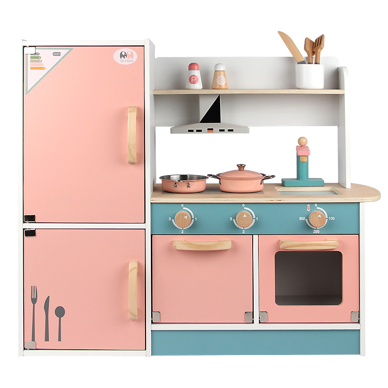 Hot Sale Children's Kitchens Cooking Toy of Pre-School Education Wooden Kitchen Set for Kids