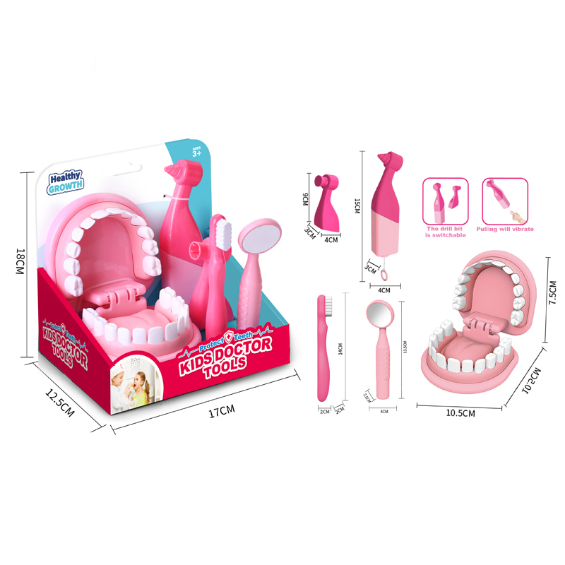 Children Play House Indoor/Outdoor Pretend Play Doctor Dentist Toys Set Plastic Teeth Educational Role Play Unisex