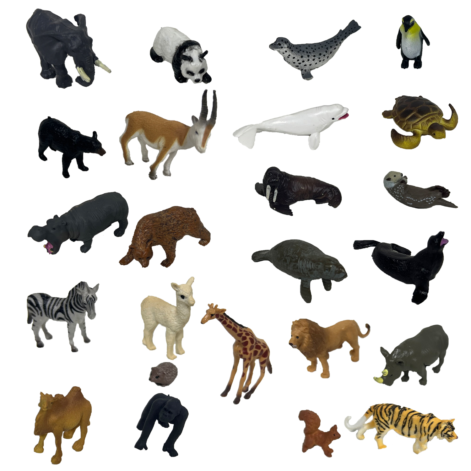 Latest Mini Suitcase Animals Figures Toys Realistic Jumbo Wild Zoo Animals Figurines Plastic Animals Play Set for Kids Toddlers