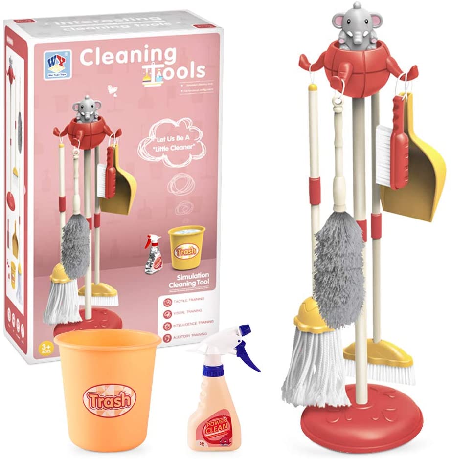 Cleaning Set 8 Pieces House Keeping Toy Pretend Play Toy for Kids