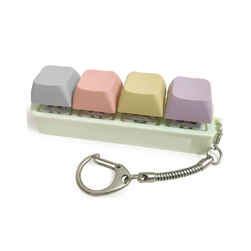 Custom Design ASMR Sensory Button Click Stim Toy Mechanical Switch Keycap Keychain ABS Plastic Stress Relief Fidget
