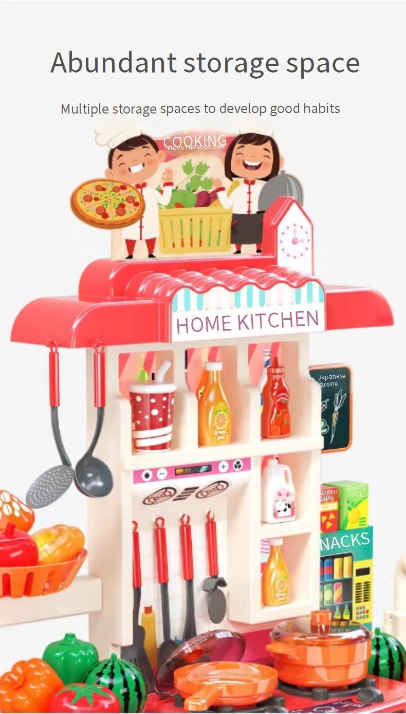 Trending Products 2024 Plastic Pretend Cooking Room Kitchen Toys Kitchen Food Toys Kitchen