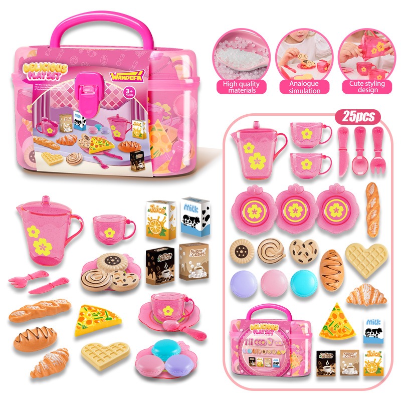 Children's Plastic Play House Pretend Kitchen &amp; Food Toys Game Play Set Toys Kitchen Toys for Kids