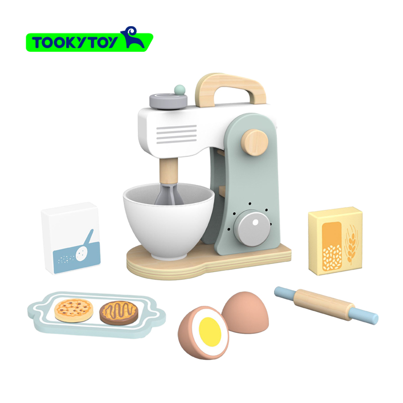 Cooking Wooden Simulation Kitchen Appliances Small Household Appliances Home-play Toys for Stirring and Cooking Mixer Machines