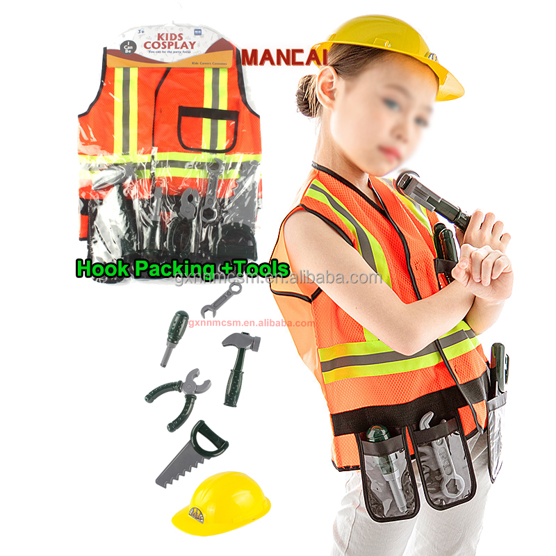 Carnival Halloween Career Fireman Costume Fire Brigade Role Play Set Career Day Extinguisher Firefighter Helmet Toy Fancy Dress