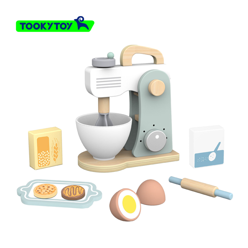 Cooking Wooden Simulation Kitchen Appliances Small Household Appliances Home-play Toys for Stirring and Cooking Mixer Machines