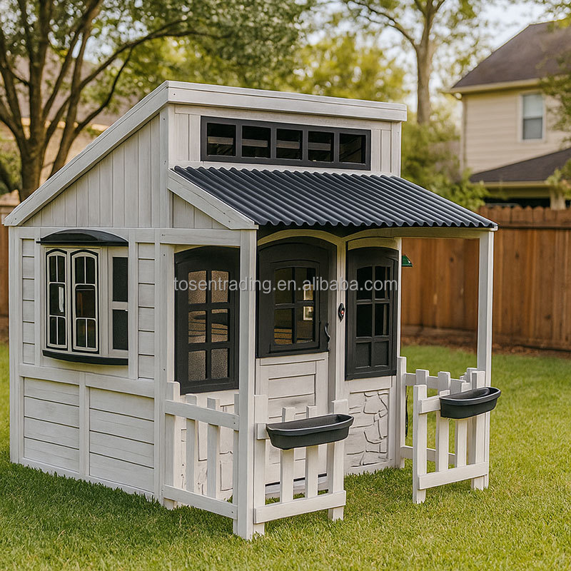 Wholesale Tosen Chinese Cedar Wooden Children's Outdoor Mushroom Playhouse For Kids 3-12 Years Educational Playground
