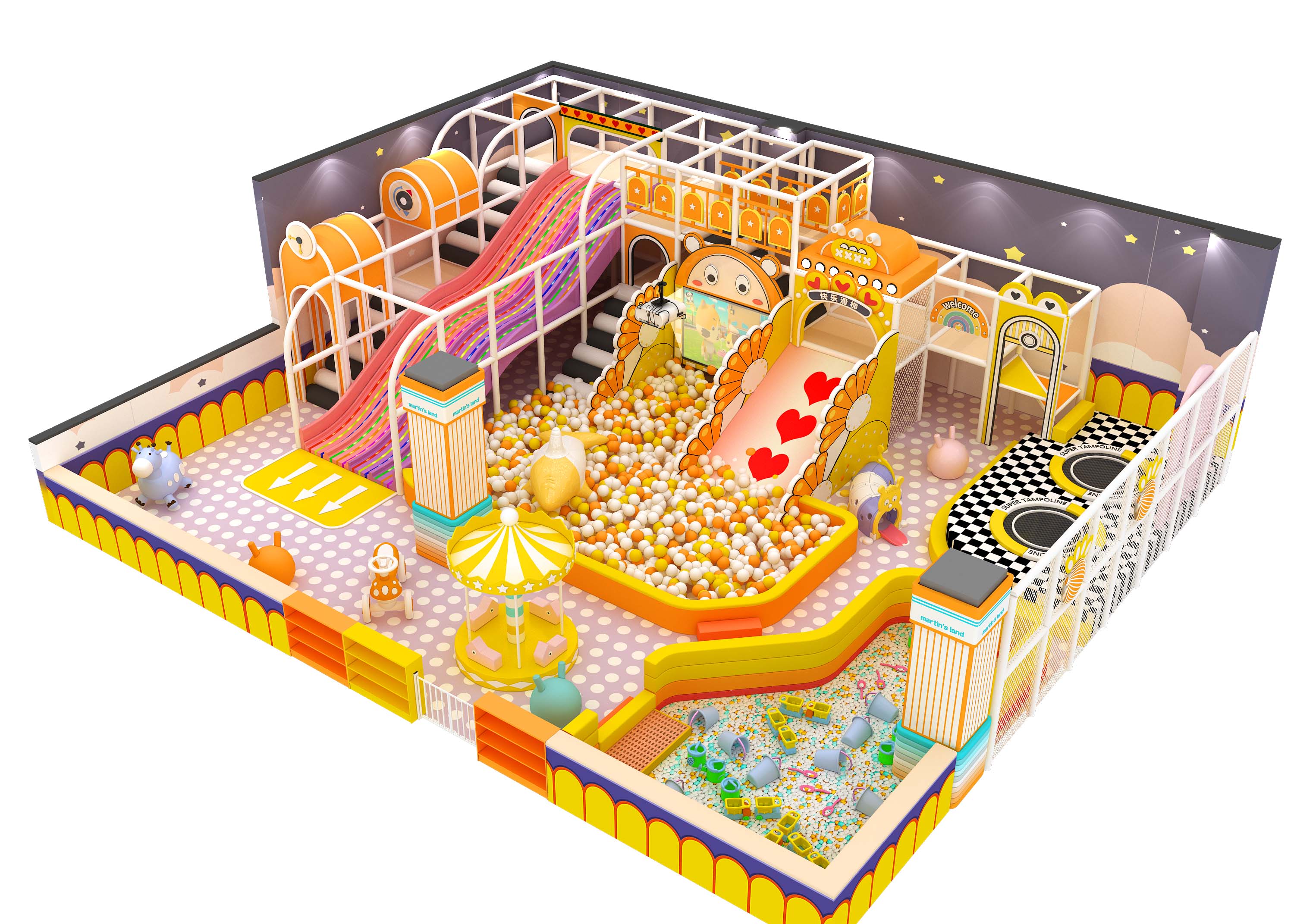 Customized Soft Play Equipment with Slide for School &amp; Shopping Malls Children's Play Equipment