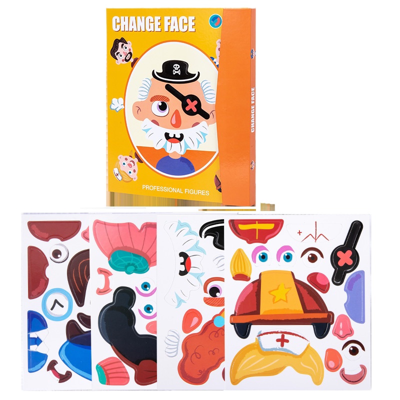 Cross-border Children's Early Education Magnetic Puzzle Toy Paper Stickers Baby Kids Career Dress-Up Princess Educational Toy