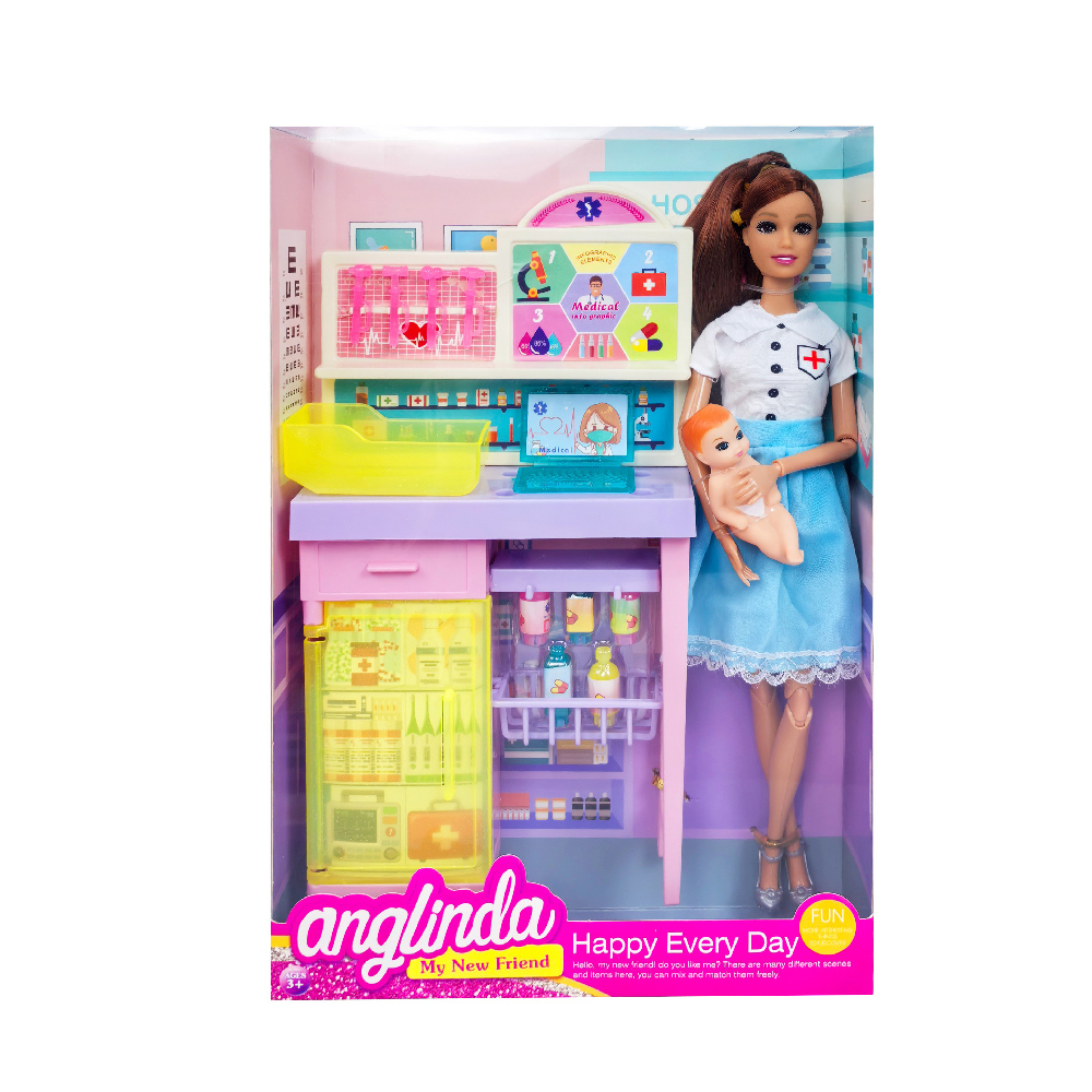 2026 Girl Toys Careers Doll Play Set Princess Doll Pretend Doctor Nurse with Baby Doll &amp; Accessories