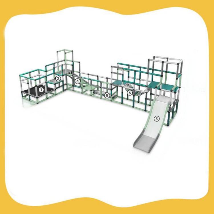 Children's Integrated Training Equipment Set Baby Indoor Playground With Climbing Frame And Plastic Slide For Bedroom Play
