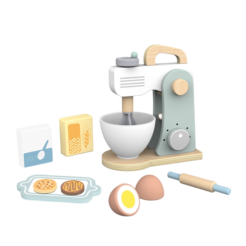 Cooking Wooden Simulation Kitchen Appliances Small Household Appliances Home-play Toys for Stirring and Cooking Mixer Machines