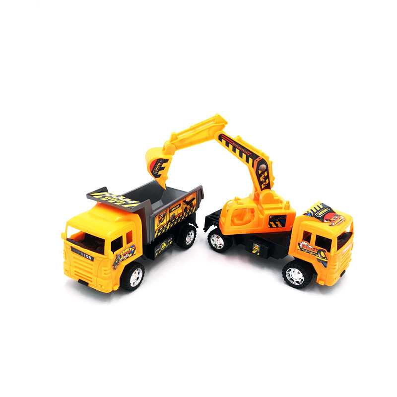 Construction Trucks Toys Set Kids Toy Vehicles Excavator Road Roller Mixer Truck Pull Back Car Toy